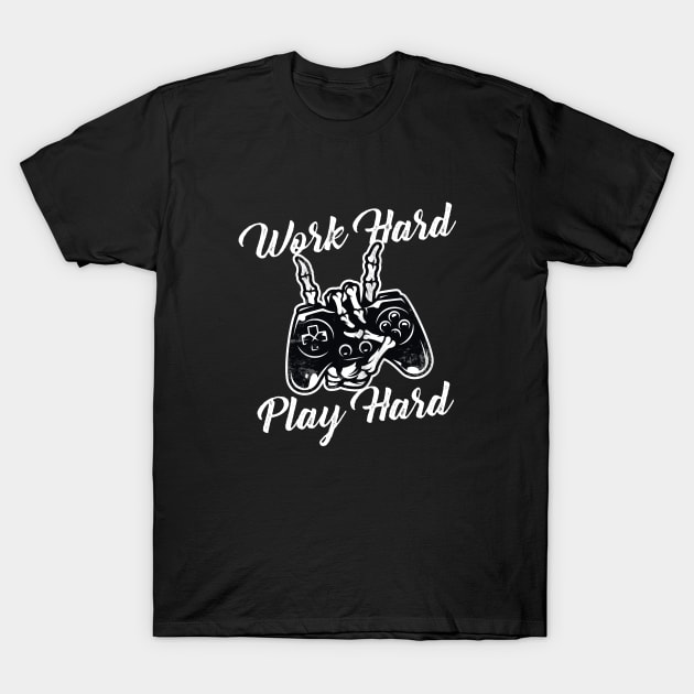 Work Hard Play Hard T-Shirt by Printadorable